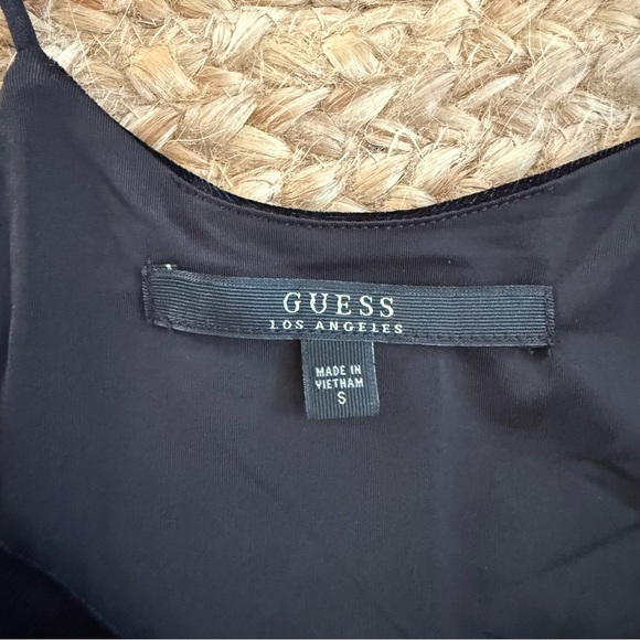 Guess Small Black Velvet 90s Witchy Goth Spaghetti Strap Dress - Picture 2 of 7